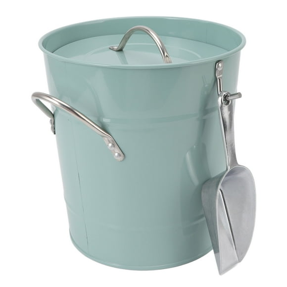 Bar Ice BucketRound Ice Bucket Multipurpose Ice Bucket Galvanized Ice Buckets Compact and Lightweight