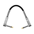 thumbnail image 1 of Milaget Guitar Patch Cable Electric Guitar Cable Length 15cm PVC Shell Connector Line black, 1 of 9