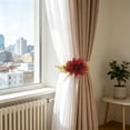 thumbnail image 5 of PONPRNGY 1 Pack Flower Curtain Tiebacks Clip Aesthetic Tie Backs for Curtains, Home Decor Living Room Curtain Decoration Clip, 5 of 6