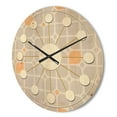 thumbnail image 3 of Designart 'Geometrical Retro Pattern II' Mid-Century Modern Wood Wall Clock, 3 of 5
