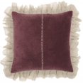 thumbnail image 1 of homeroots Décoration Intérieure 386197 Coussin Grand à Pompons en Marbre Marron, 1 of 1