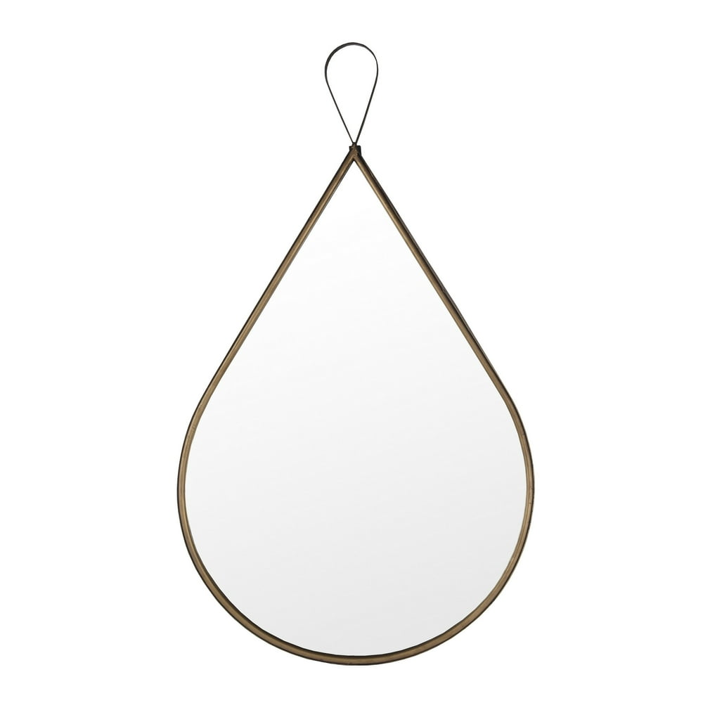 Privilege Tear Drop Gold Metal Wall Mirror 21062