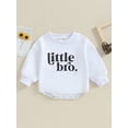 thumbnail image 2 of Suealasg Infant Boys Clothes 3M 6M 12M 18M 24M Newborn Boys Long Sleeve Letter Print Romper Bodysuit Autumn Clothing for Baby Boys, 2 of 8