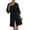 Navy, variant on Women's Satin Robe Summer Wedding Party Loungewear Bride Bridesmaid Bath Robe Silky Soft Lace Cool Spring V Neck House Black Small