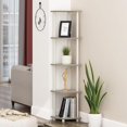 thumbnail image 2 of 5 Tier Corner Display Rack Multipurpose Shelving Unit, Dark Cherry/Black, 2 of 9