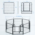 thumbnail image 4 of GDKASRNY Dog Playpen 24 Panels 24" Height Portable Dog Fence Indoor Outdoor for Yard,Rv Camping, 4 of 7