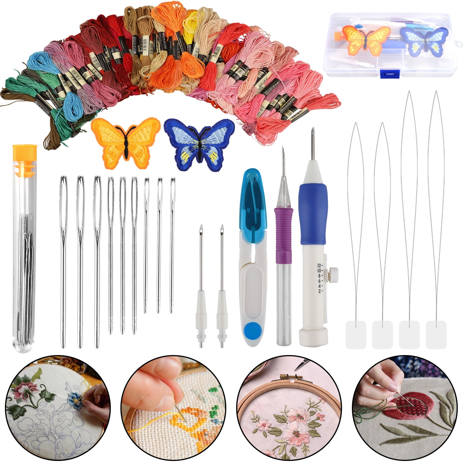 Embroidery Starter Kit, EEEkit Embroidery Pen Set Including Magic
