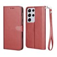 thumbnail image 2 of Wallet Case for Samsung Galaxy S21 Plus 5G, for Galaxy S21 Plus Case 6.7", Takfox PU Leather Credit Holder Folio Flip Magnetic Closure Kickstand Protective Phone Cover & Lanyard - Wine Red, 2 of 6