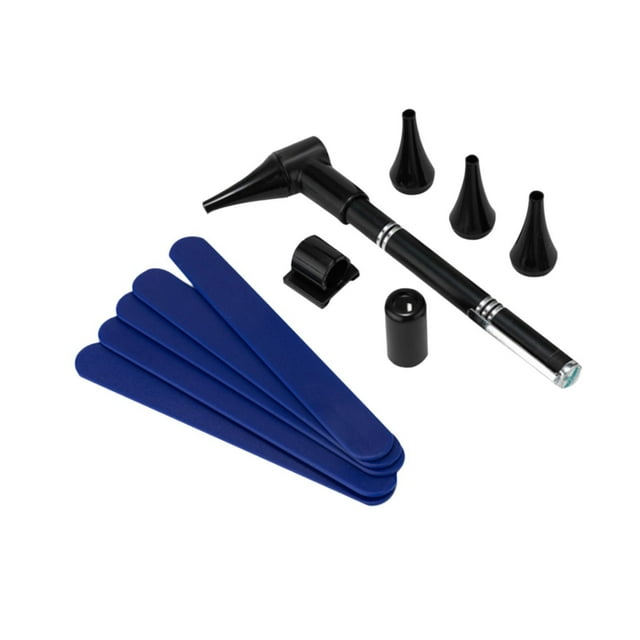 HILABEE Pocket Otoscope Kit Reusable for Nurse, Adults, Kids Versatile Ear Care Tool Black