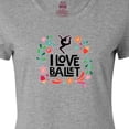 thumbnail image 4 of Inktastic Ballerina Dancer I Love Ballet Women's T-Shirt, 4 of 5