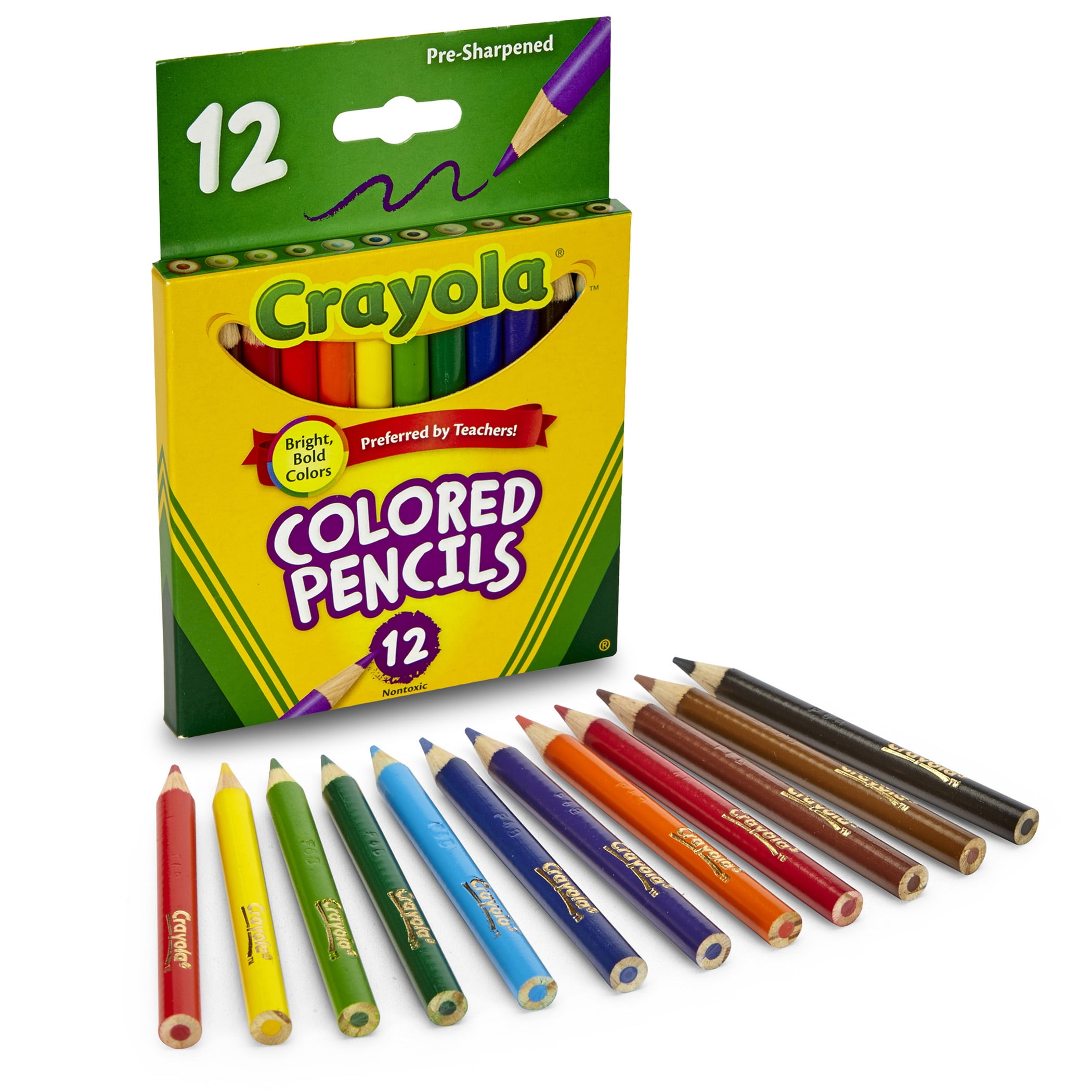 Crayola Short Colored Pencils, 12 Per Pack, 12 Packs