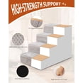 thumbnail image 2 of Dog Stairs for Small Dogs,17.5" H,4-Step Dog Steps for High Bed Couch and Sofa,Pet Stairs for Dogs and Cats Climbing with Non-Slip Bottom and Washable Cover,Light Grey, 2 of 7