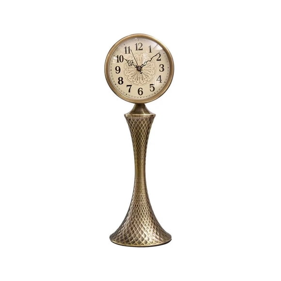 Luxury Table Clock Desktop Retro Office Desk Clocks For Living Room, Bedroom, Shelf Decoration