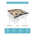 thumbnail image 5 of Quilts King Size, Navy Blue Paws Soft Comforter Bedding Set for Bed, Farmhouse Vintage Modern Blue Brown Wood Lightweight Quilted Bedspread with Pillow Cover(2 Pieces) for All Season, 96x106 Inch, 5 of 6