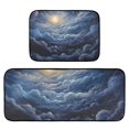 thumbnail image 6 of Moon in Clouds Kitchen Mats Set 2 Piece Non Slip Floor Foam Rugs Cushioned Soft Waterproof Carpet Runner for Dining Room Bathroom Laundry, 6 of 7