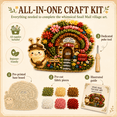 thumbnail image 7 of Whimsical Village 3D Fabric Poke Art Kit (Snail Mail), No Sew Cottage Craft Art Kit with Illustrated Guide, Relaxing Creative Hobby for Adults Home Decor Gift（Moon Moth）, 7 of 7