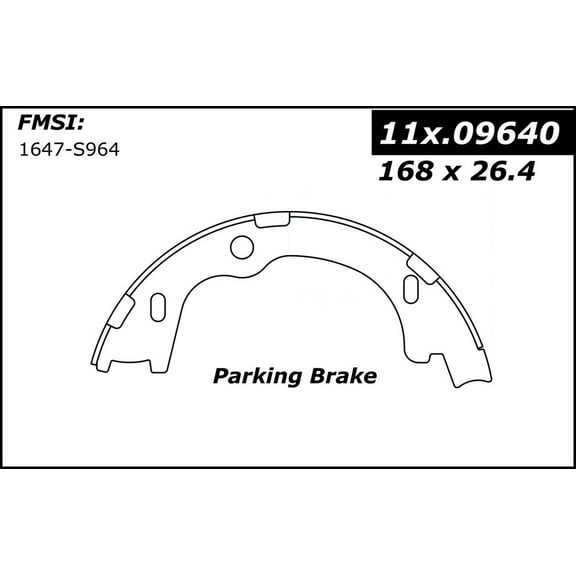 Centric Parts 111.09640 Premium Parking Centric Brake Shoes