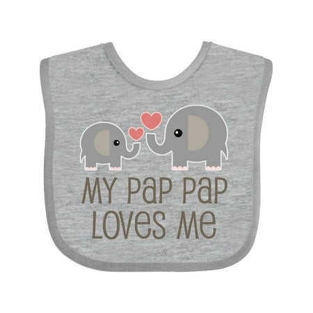 

Inktastic My Pap Pap Grandpa Loves Me Gift Baby Boy or Baby Girl Bib