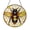 Acrylic 3.5 Inch, variant on Stained glass pattern with bee and honeycomb, creative template for suncatcher makers