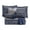 blue/gold, variant on Comforter Set King Size 7-Piece Soft Bedding Quilt Coverlet Bedspread with Traditional Floral Medallion Pattern for Bedroom