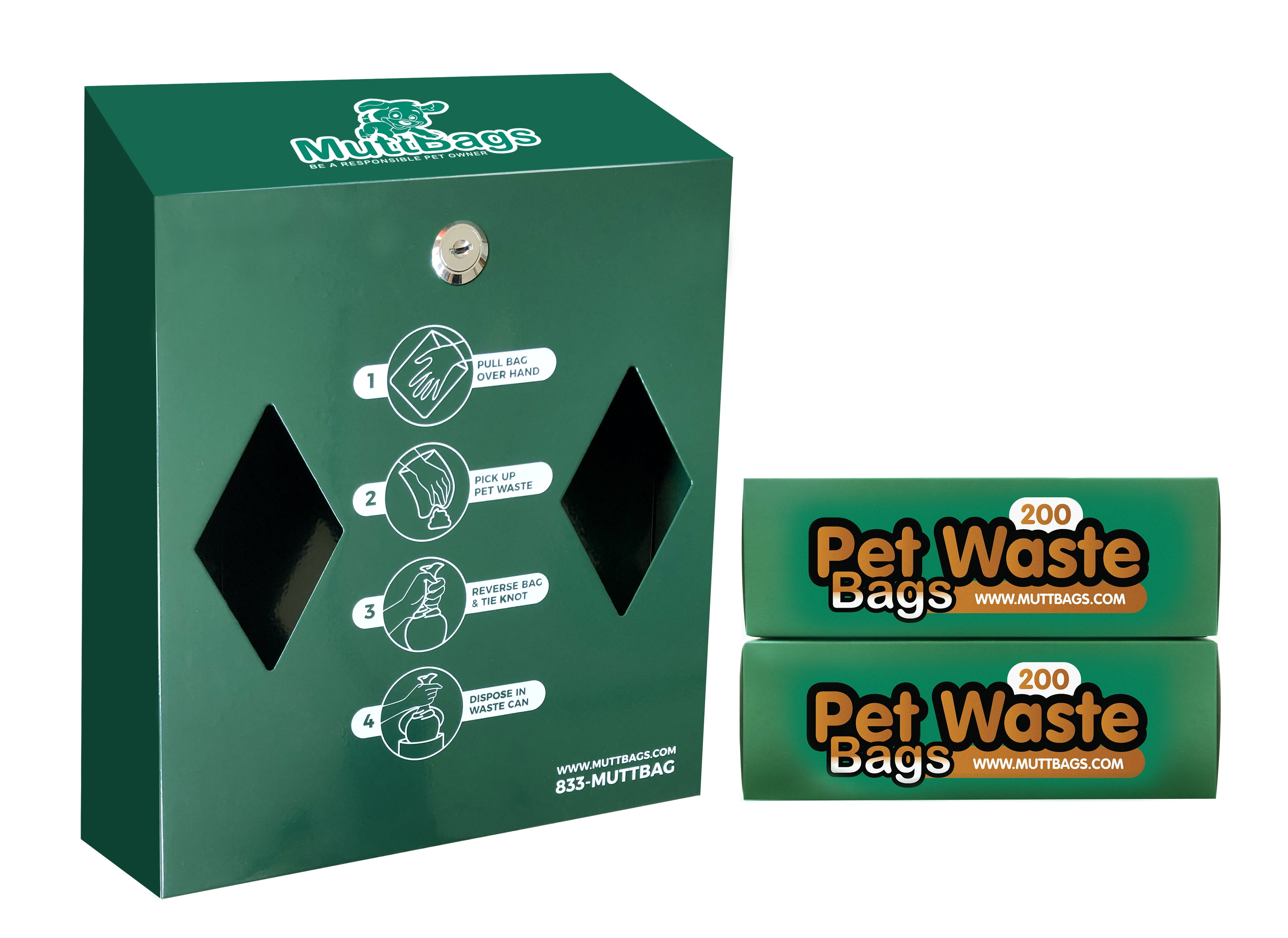 MuttBags Aluminum Pet Waste Bag Dispenser, Perfect for Garage Walmart