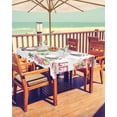 thumbnail image 2 of Fsddascl Red Truck Christmas Outdoor Tablecloth - 60x120 Inch Rectangle Dining Table Cover, Xmas Tree Botanical Wreath Retro Waterproof Outdoor Table Cloth with Umbrella Hole & Zipper for Patio, 2 of 7