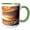 Green/White, variant on 3drose, Canada, Repulse Bay, Polar Bear and Cub on Sea Ice at Sunset., 11oz Two-tone Red Mug