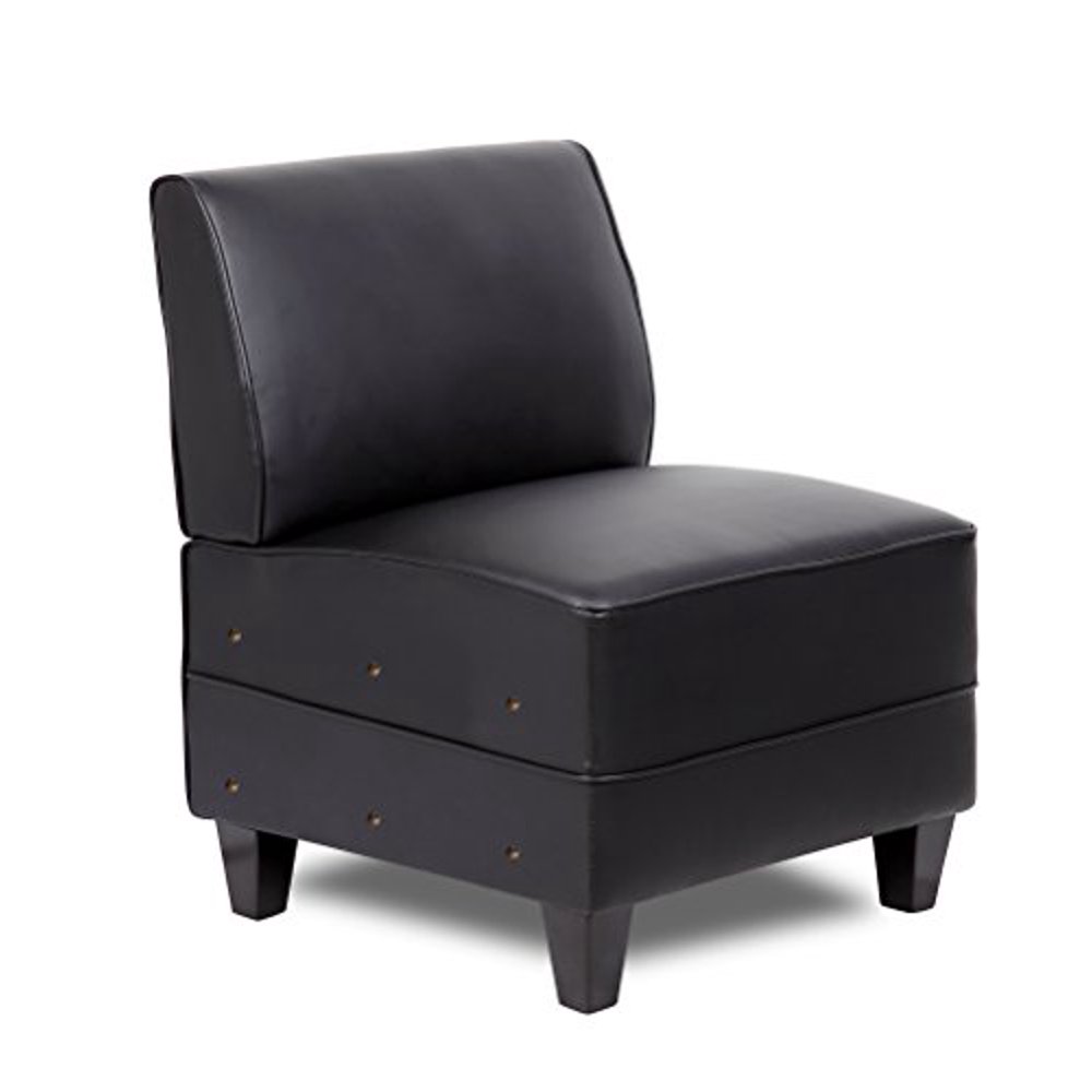 Boss Office Black Reception Sectional Sofa