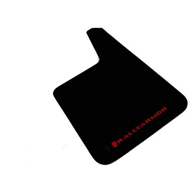 Rally Armor MF20-BAS-RD Rabat de Boue Noir, Rouge avec Logo (Ajustement Universel Plus Long (Sans Matériel) Basique Plus), 1 Pack