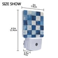 thumbnail image 4 of Yayeee LED Night Light for The Home Plug in With Light Sensors 2 Pack, Blue and Gray Plaid Pattern, 4 of 6