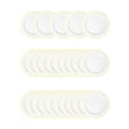 thumbnail image 2 of (25pcs/7.5 inch 19cm gold plate) plastic plate, 2 of 14