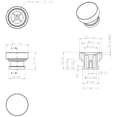 thumbnail image 3 of Elara Cabinet Knob, Brushed Oil Rubbed Bronze, 3 of 4