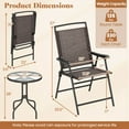 thumbnail image 3 of Costway 3 PCS Outdoor Bistro Dining Furniture Set with 1.57" Umbrella Hole Rippled, 3 of 10