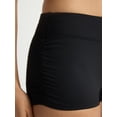 thumbnail image 4 of Time and Tru Women's and Women's Plus Shirred Swim Shorts, Sizes XS-2X, 4 of 5