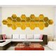 thumbnail image 3 of Juego de 12 pegatinas de pared hexagonales acrílicas, espejos de plástico para decoración del hogar, sala de estar, dormitorio, encima del sofá o TV (dorado), 3 of 5