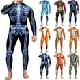 thumbnail image 6 of Honeeladyy Clearance under 5$ Mens Halloween Costumes Jumpsuit Funny 3D Graphic Tops One Piece Bodysuit for Night Club Dress up Theme Party, 6 of 6