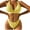 Yellow Womens Bikini Sets Clearance, variant on OSFVNOXV Triangle Bikini Sets for Women Two-Piece Bathing Suits Halter Neck Bra String Back High Waisted Bikini Thong Underwear for Women Swimwear