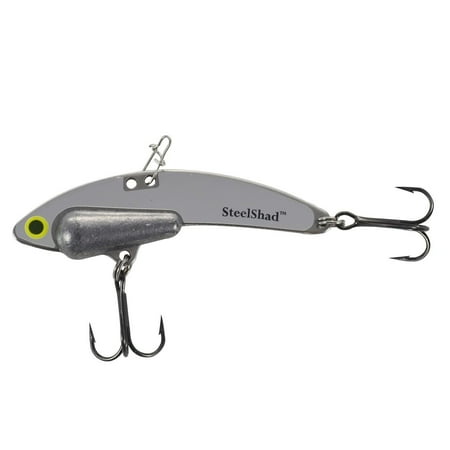 SteelShad Heavy - 1/2 oz - Silver - Long Casting Lipless Crankbait, Perfect for Bass, Walleye, Pike, Trout, Salmon and Striper - Fresh Water (Best Lipless Crankbait For Bass)