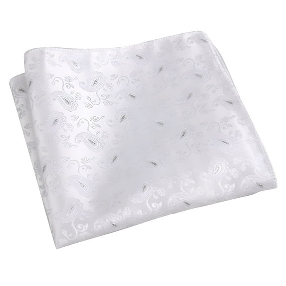 TELOLY Pocket Square Vintage Pattern Breathable Men Striped Paisley Handkerchief for Wedding