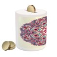thumbnail image 2 of Mandala Piggy Bank, Detailed Pattern Flower and Leaves Bohemian Themed Art Illustration, Ceramic Coin Bank Money Box for Cash Saving, 3.6" X 3.2", Multicolor, by Ambesonne, 2 of 4