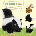 thumbnail image 2 of Animal de peluche Mao Golan Skunk con 3 bebés de peluche de 22 pulgadas, 2 of 7