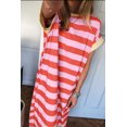 thumbnail image 2 of ZhiHiMeRi Relaxed Striped Maxi Dress for Women – Casual Summer Pocket Tee XL, 2 of 6