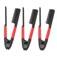 thumbnail image 1 of Hair Straightening Comb, Ergonomic Handle Rounded Comb Teeth V Shaped Styling Hair Comb Multipurpose 3Pcs Durable  For Unkempt Hair, 1 of 8