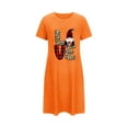 thumbnail image 5 of Camisón corto de talla grande para mujer, camisón de manga corta con estampado de pecho a la moda, camisón para mujer, 5 of 5