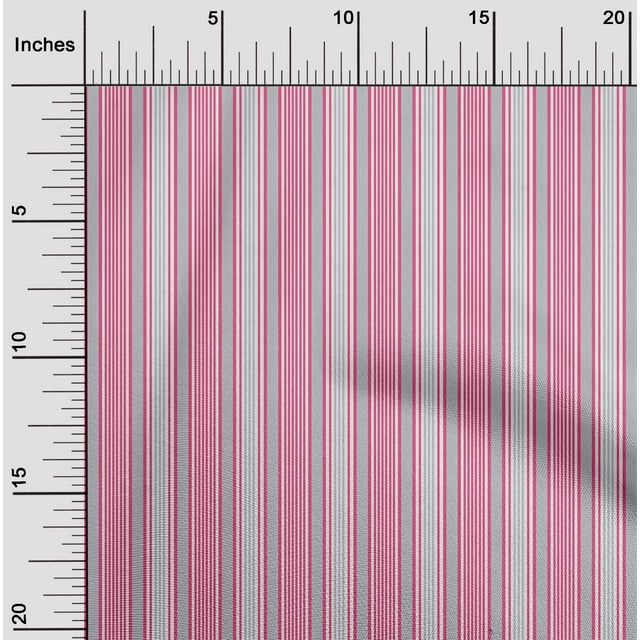oneOone Tissu Popeline de Coton Multicolore à Rayures Tissu au Mètre 56 Pouces de Large