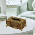 thumbnail image 1 of Caja de pañuelos con tapa, soporte para pañuelos de escritorio, almacenamiento de toallas de papel, regalos, dispensador de servilletas multiusos para Bronce, 1 of 7