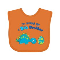 Inktastic Happy Dinosaur Future Big Brother Boys Baby Bib