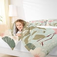 thumbnail image 4 of Feelyou Couple Flamingo Animal Bedding Comforter Set, Cherry Blossoms Floral Twin Comforter Sets, Retro Chinese Style Reversible Bedding Set, Ultra Soft Bedroom Decor, 2-Piece, 4 of 8
