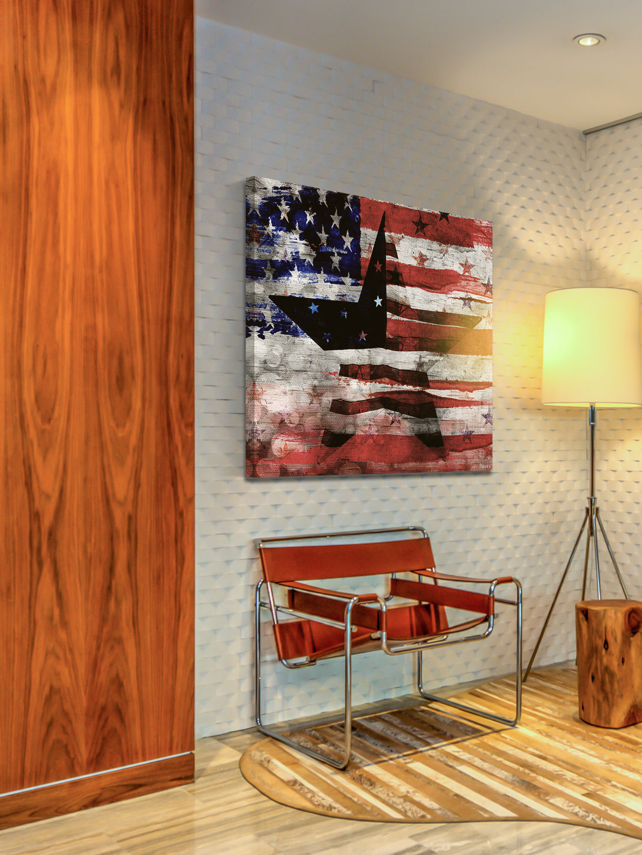 Parvez Taj "Patriotic Emblem" Print on Canvas