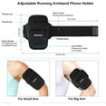 thumbnail image 4 of 3 Pockets Running Phone Armband Holder for iPhone 16 15 14 Pro Max 13 Plus 12 11 XS XR X 8 7 Galaxy S23 Pouch Key Card Bag, Water Resistant Cell Sport Arm Bands Exercise Walking Workout Gym, 4 of 5
